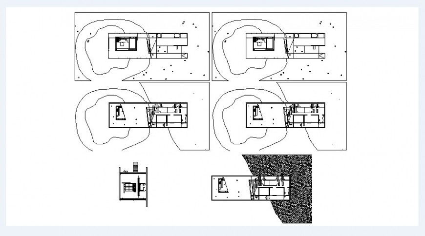 House layout plan and landscaping details dwg file