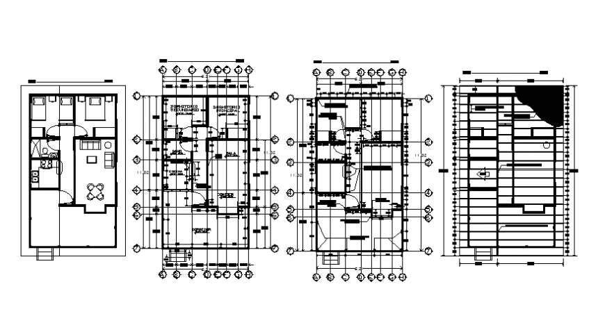 House Layout plan drawings detail 2d view autocad file