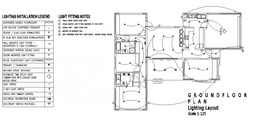 House lighting Point Floor Lay-out