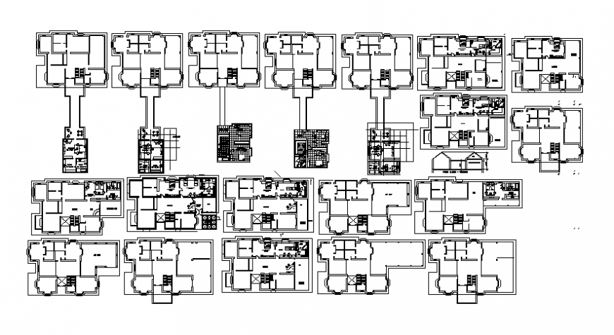 House living apartment drawings 2d view floor plan autocad file