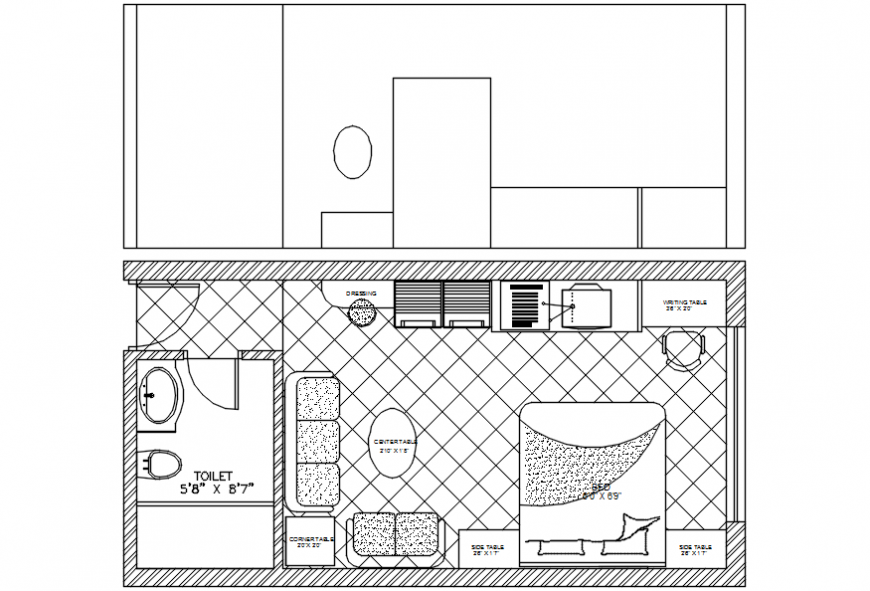House master bedroom layout plan cad drawing details dwg file