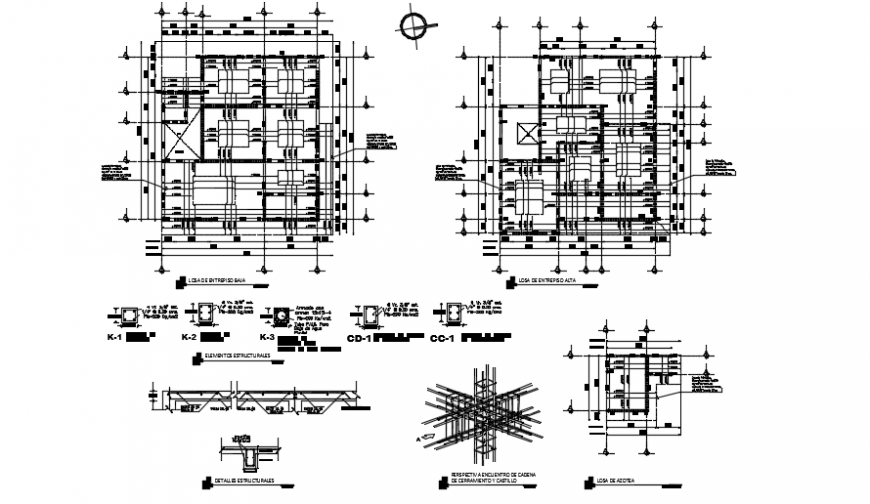 House of social interest construction plan detail dwg file