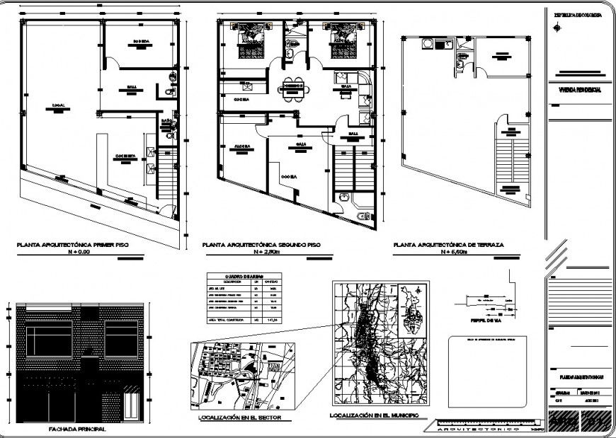 House plan  in AutoCAD drawing file .