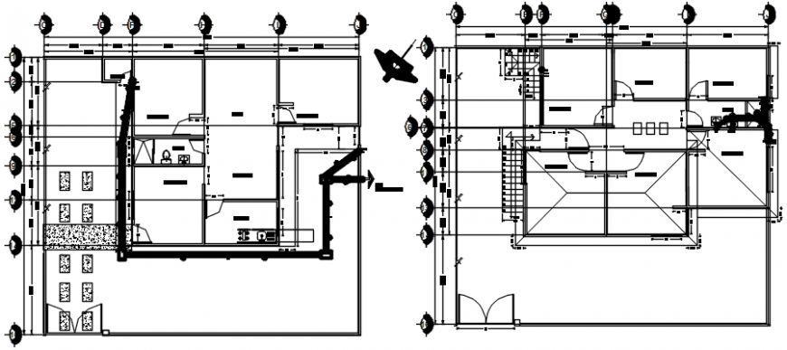 House plan and sanitary installation cad drawing details dwg file