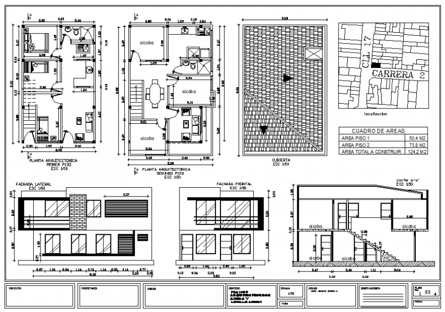 House plan architectural dwg file