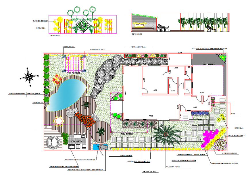 House plan detail drawing in dwg file.