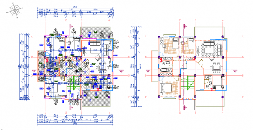 House Plan Detail with dimension & Architecture design