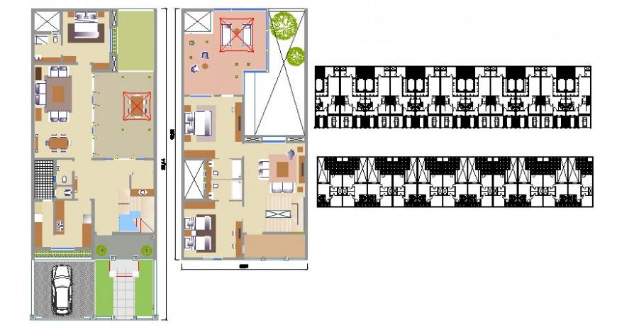 House plan drawing details 2d view autocad file