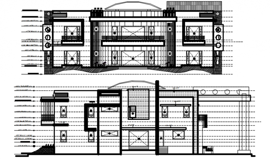 House plan in south and west side in AutoCAD file