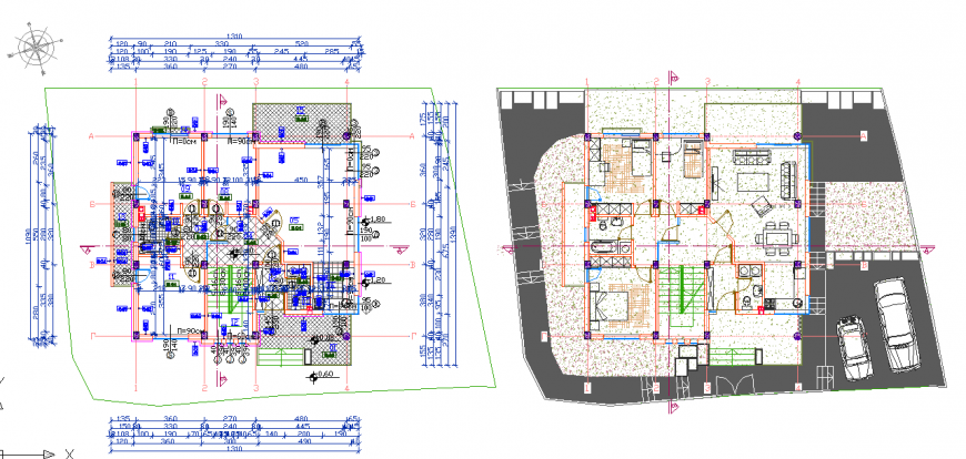 House Plan Lay-out & Dimension Lay-out detail