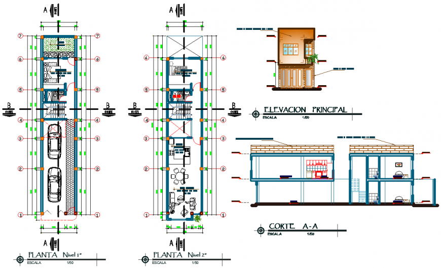 House plan with a detail & dwg file.