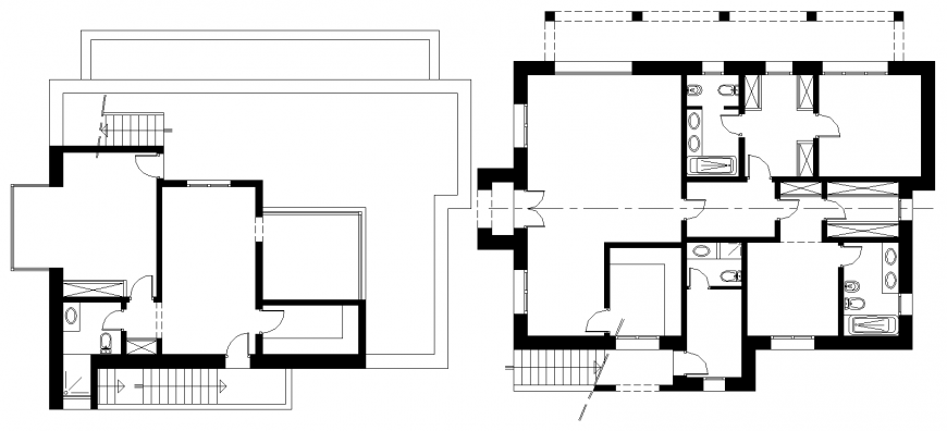 House plan with a detailed & a dwg file.