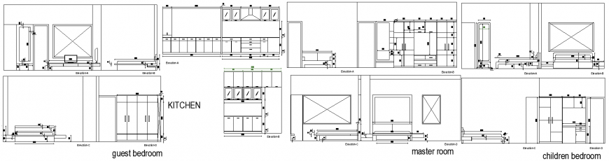 House plan with furnished detailing of a dwg file.