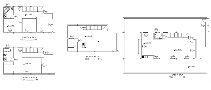 House plan with site plan drawing in dwg file.