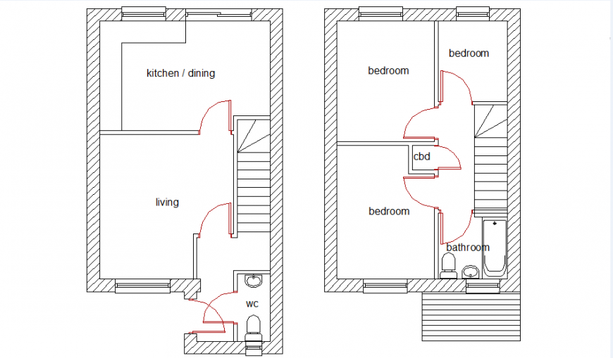 House planning architect design dwg file