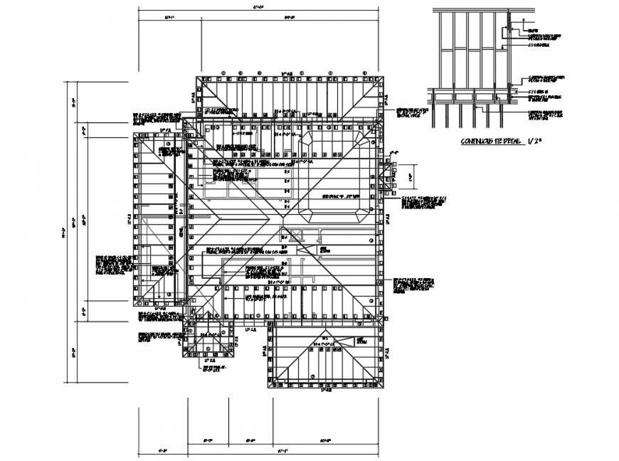 House roof plan with beam and anchor schedule cad structure details dwg file