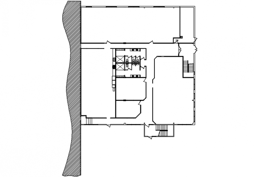 House sanitary facilities plan and installation details dwg file