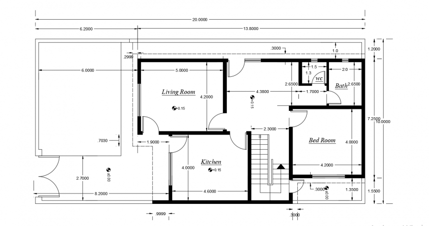 House setting out layout plan cad drawing details dwg file