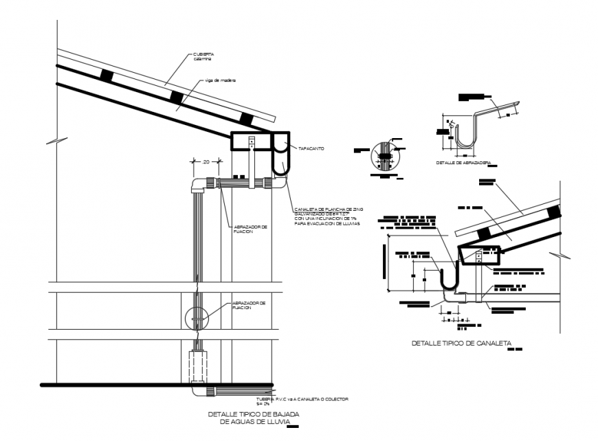 House side cut constructive sectional details dwg file