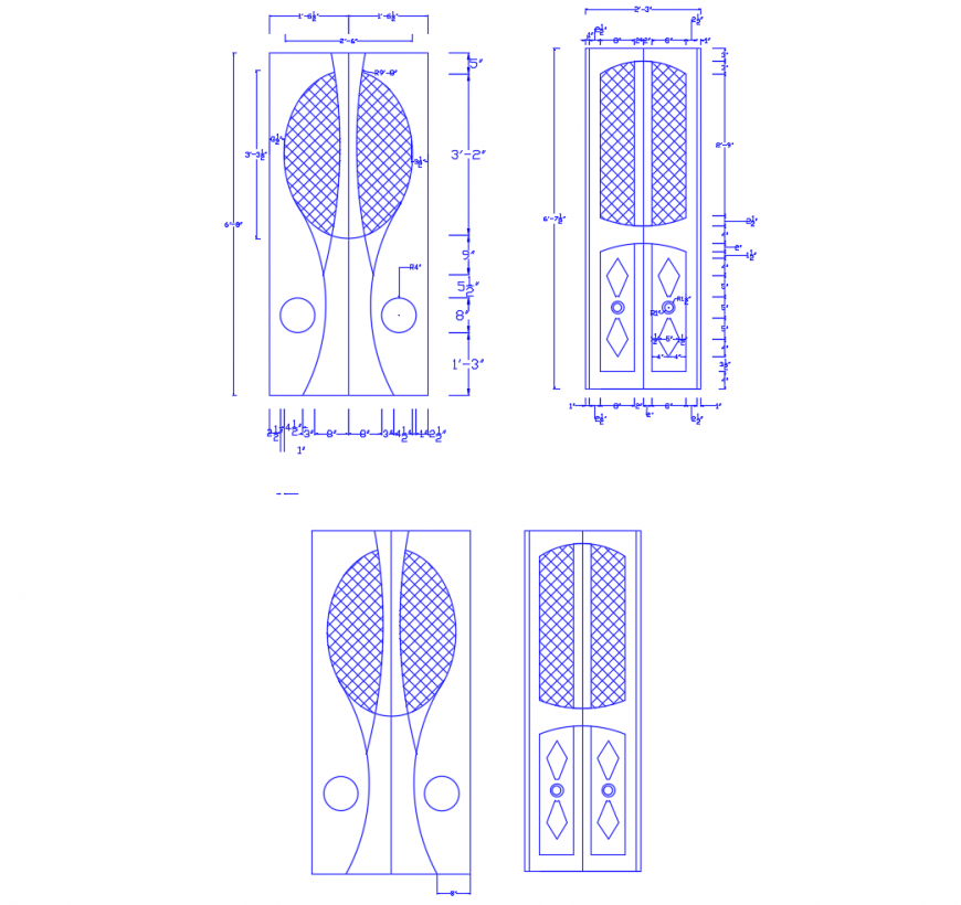House single door elevation blocks cad drawing details dwg file