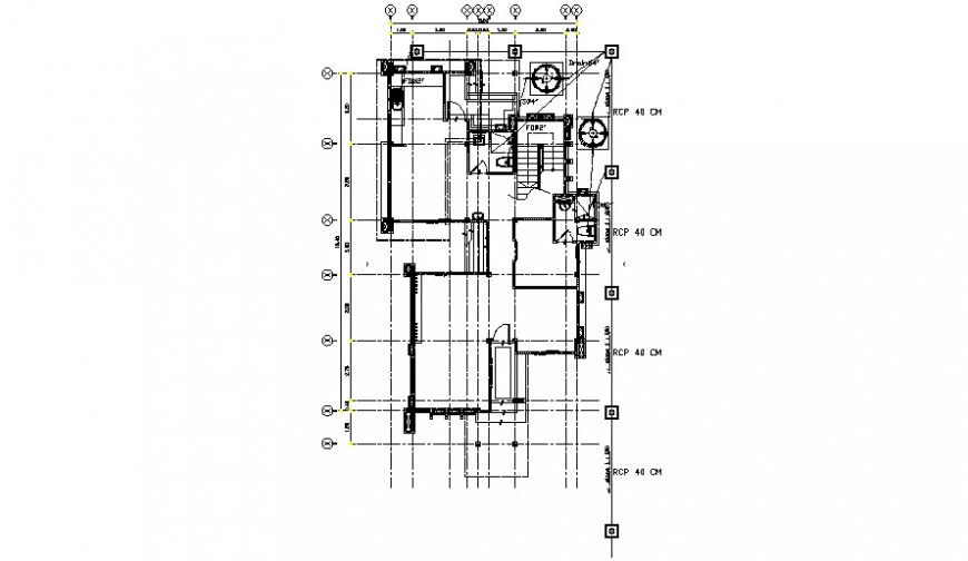 House single floor framing plan structure drawing details dwg file