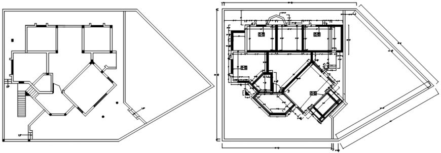 House single floor plan and framing plan details dwg file