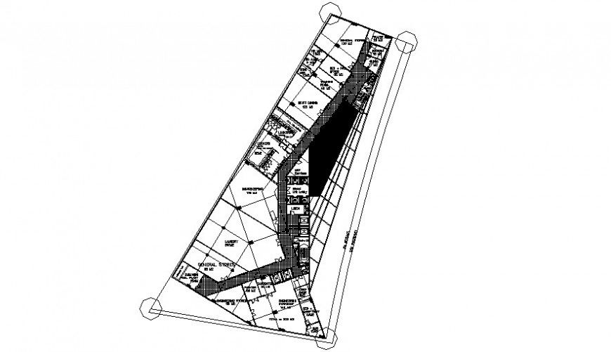 House site layout plan, distribution plan and landscaping details dwg file