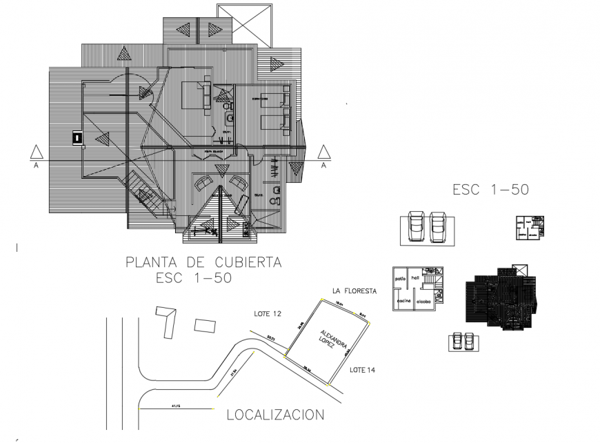 House site plan, location map and cover plan cad drawing details dwg file