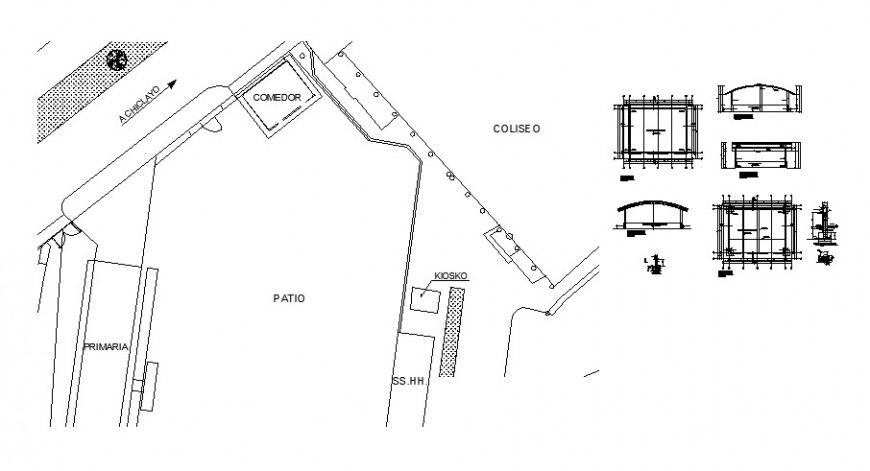 House site plan and structure cad drawing details dwg file