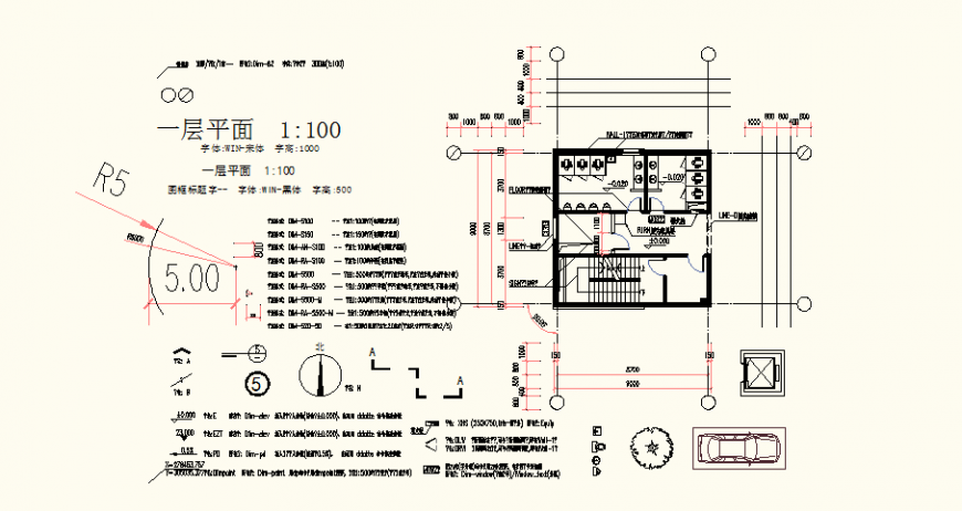 House structure detail elevation and plan dwg file