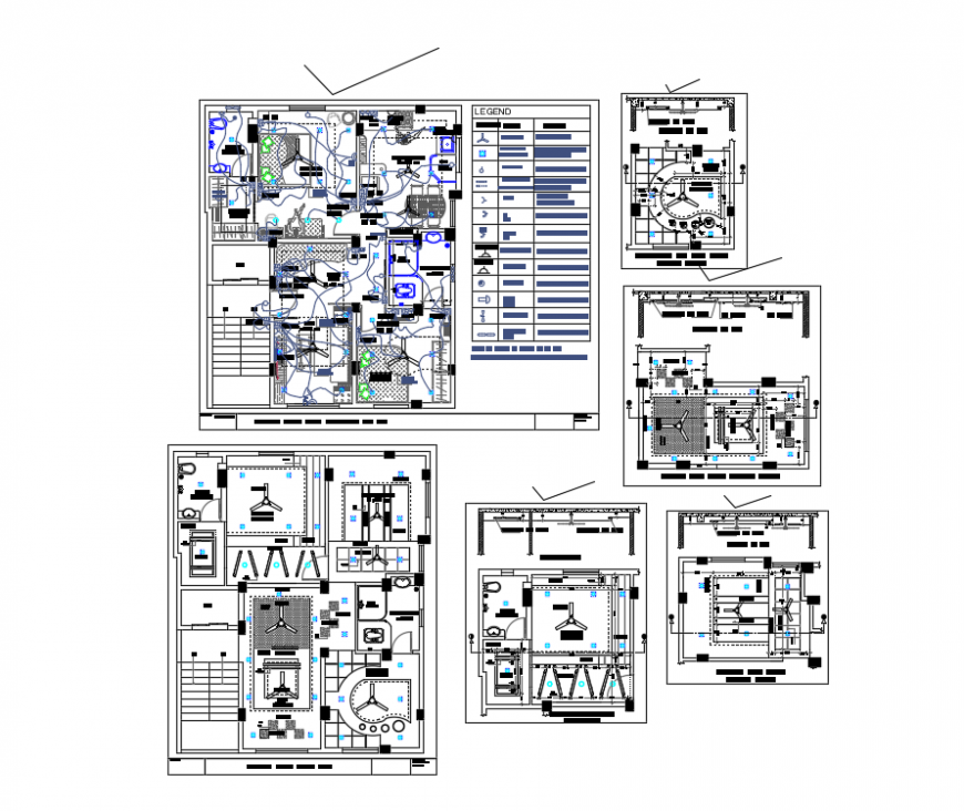 House structure design and false ceiling cad drawing dwg file