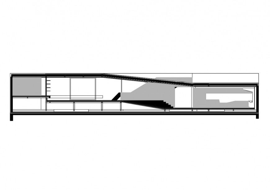 House two-story main sectional cad drawing details dwg file