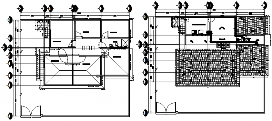 House two floors sanitary installation details dwg file