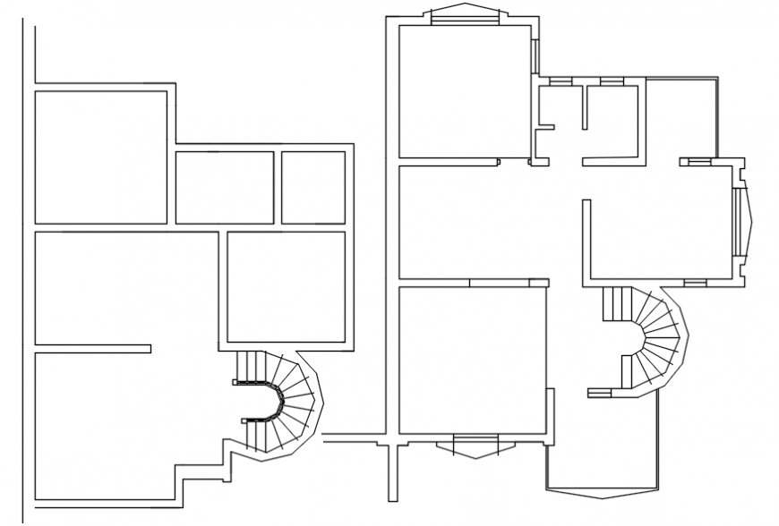 House two floors simple framing plan structure details dwg file