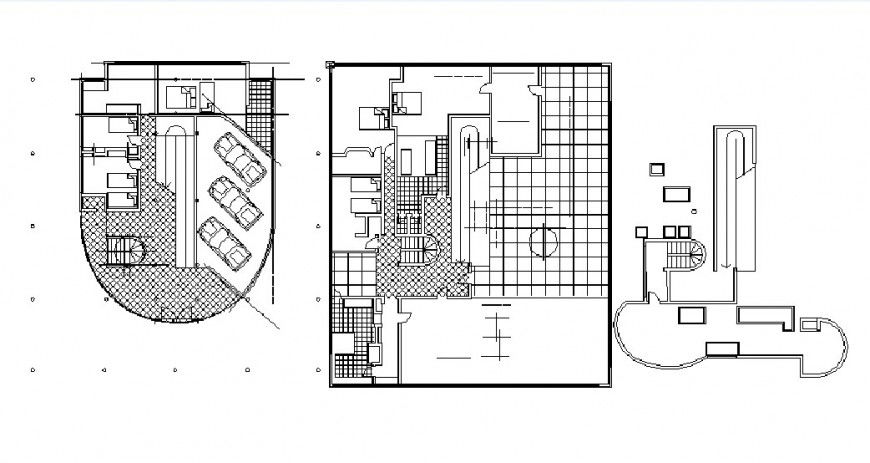 House two level floor plan distribution and structure details dwg file