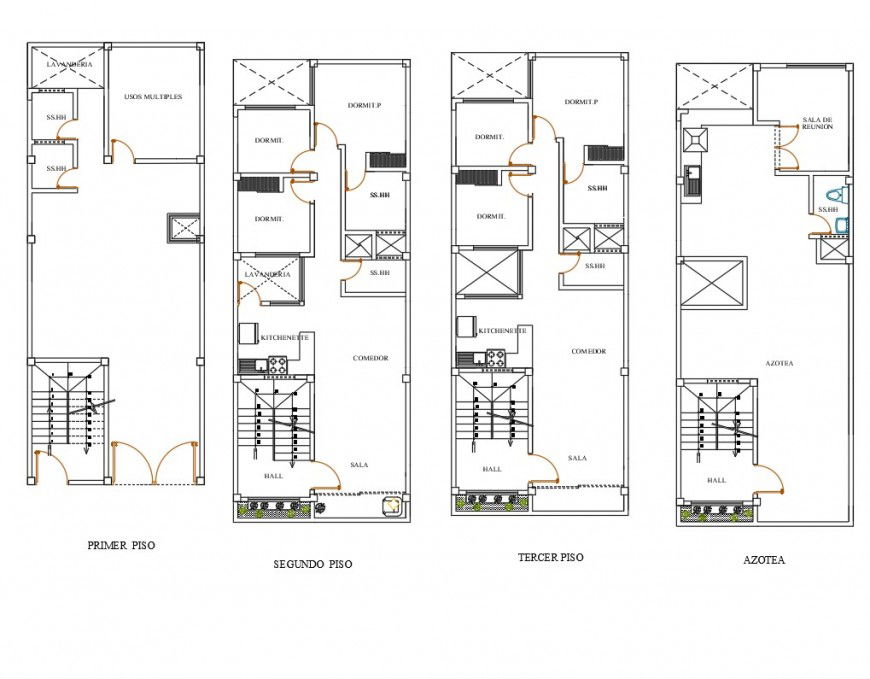 House various detail plan dwg file
