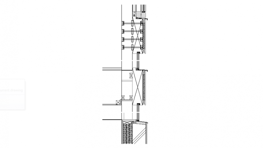 House wall constructive structure details dwg file