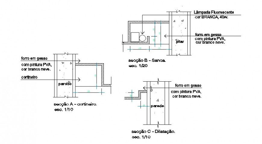 House wooden furniture section and details dwg file