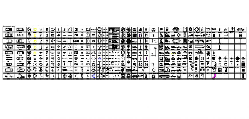 Household 2 d block detail autocad file