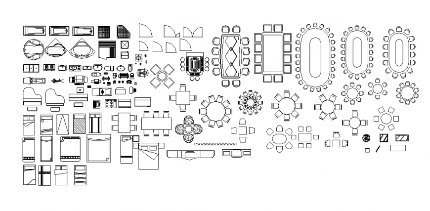 Household furniture detail CAD blocks elevation layout dwg file