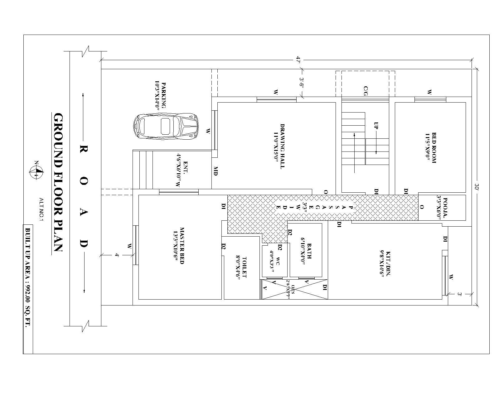 house plan Download DWG File