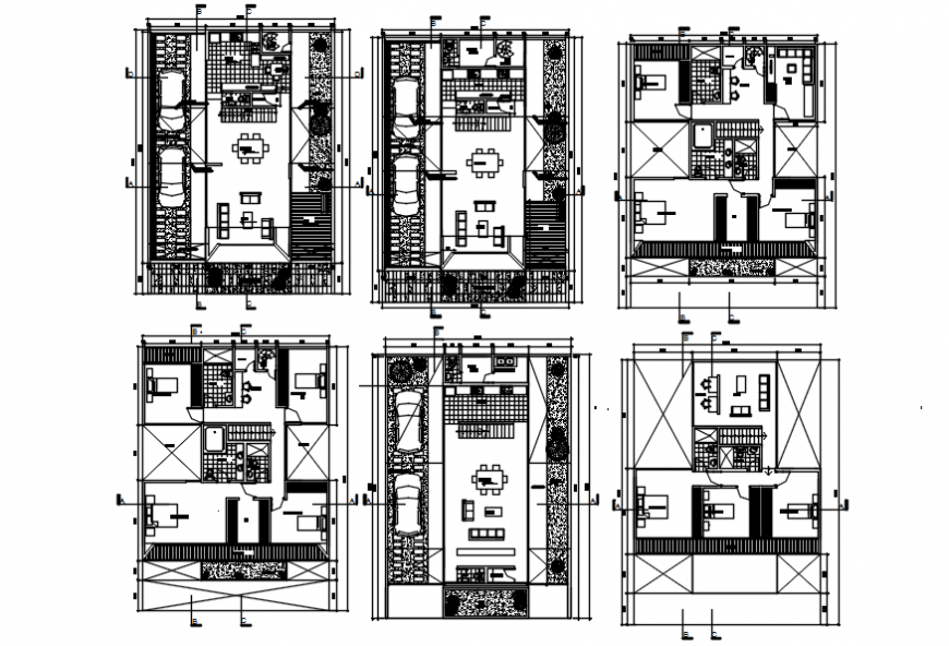 Housing area floor plan in AutoCAD file