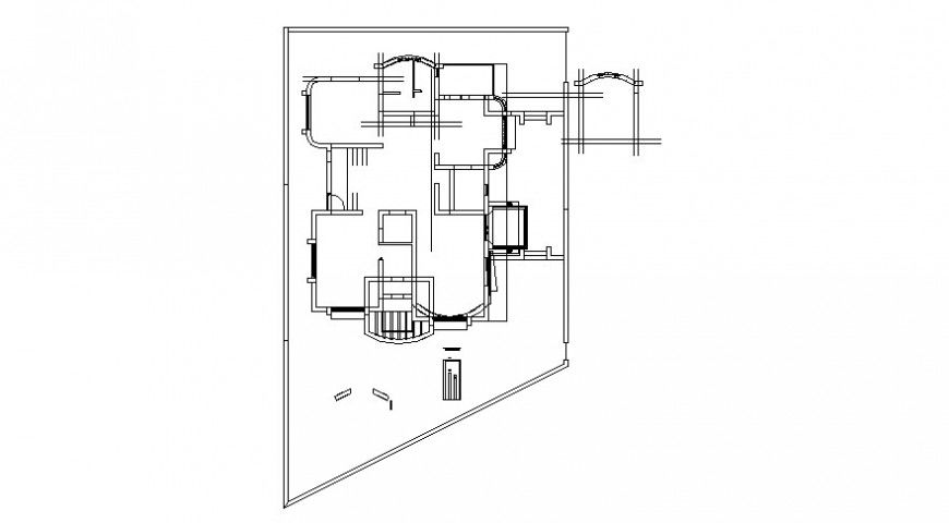 Housing 2d view work plan layout autocad software file