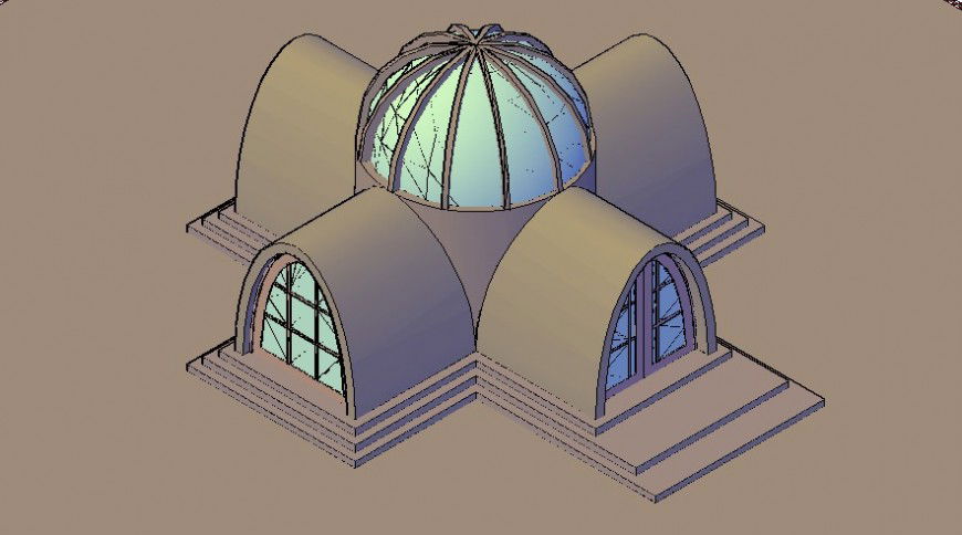 Housing 3 D modal detail dwg file