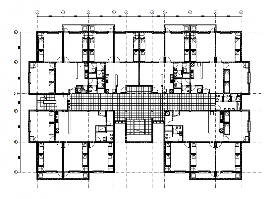 Housing apartment architecture layout plan details dwg file