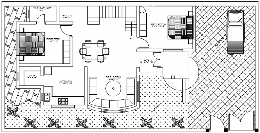 Housing apartment drawings 2d view floor layout autocad software file