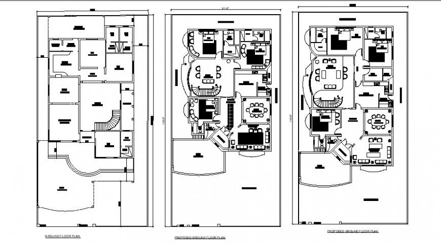 Housing apartment drawings 2d view plan autocad file