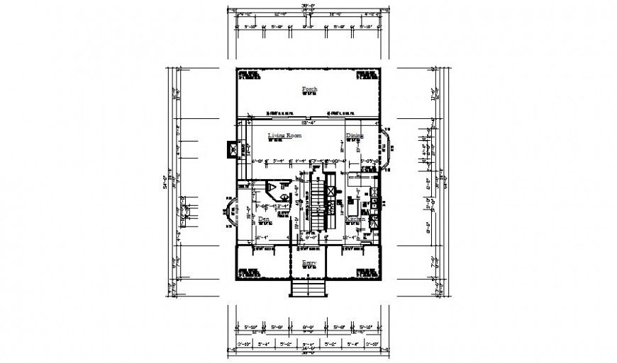 Housing apartment drawings 2d view work plan autocad file