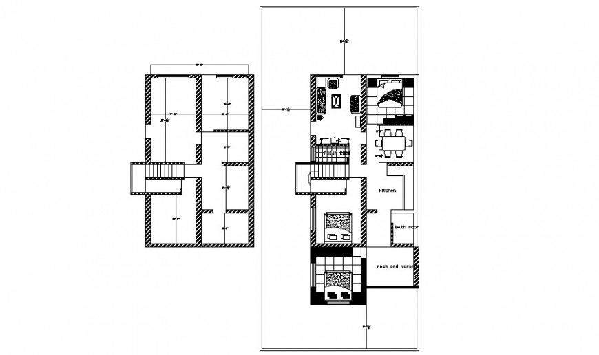 Housing apartment drawings detail 2d view work plan autocad file