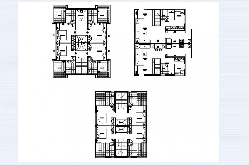 Housing area floor plan in auto cad software